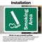 Signmission Smoking Area, 7 in W x Rectangle, Vinyl Decal OS-2PACK-MISC-D-57-L-19516 - alternate 2